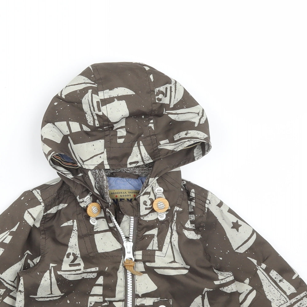 NEXT Baby Green   Overcoat Coat Size 6-9 Months  - BOATS
