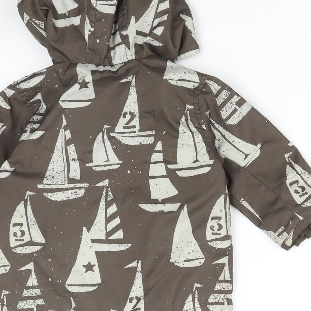 NEXT Baby Green   Overcoat Coat Size 6-9 Months  - BOATS