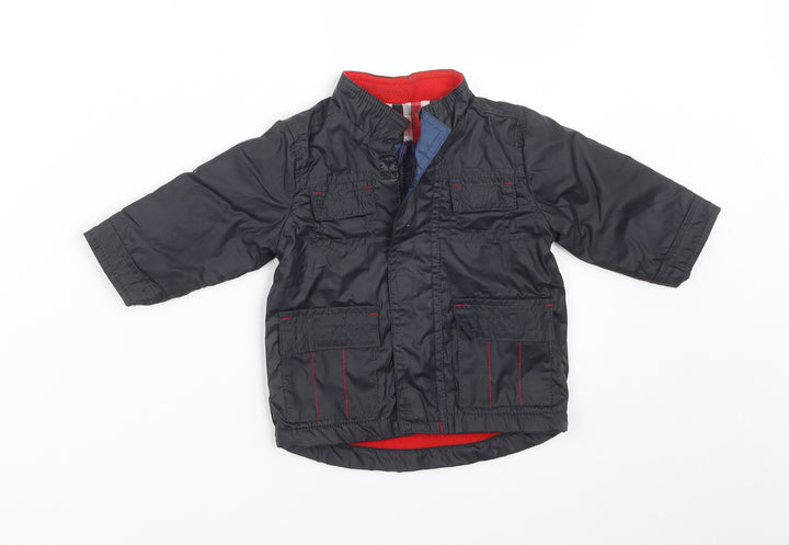 George Baby Black Overcoat Coat Size 3-6 Months