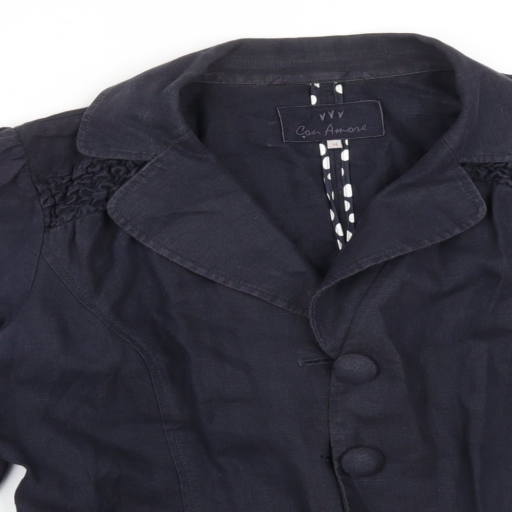 Per Una Womens Blue   Jacket Blazer Size 14