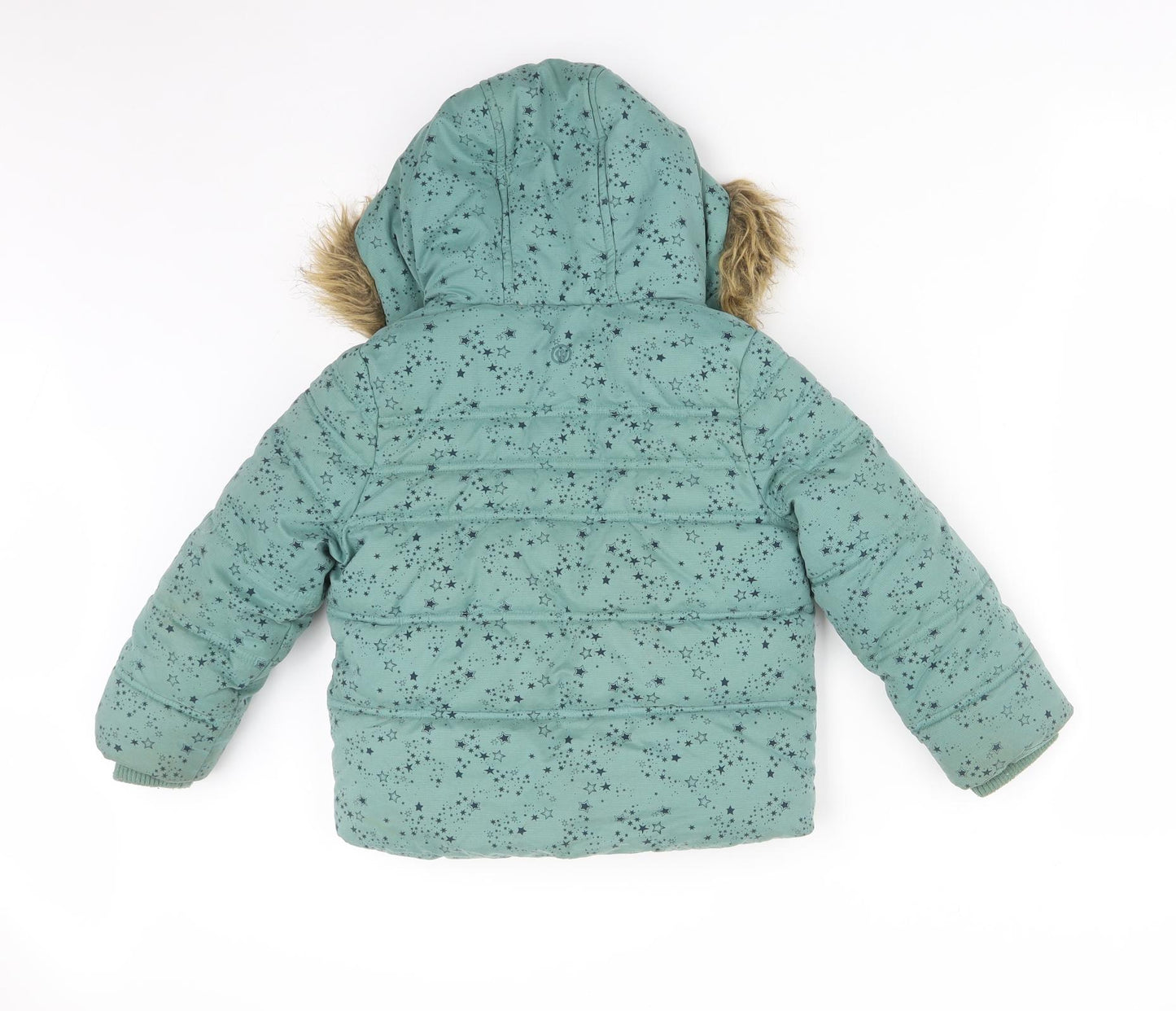 Fat Face Girls Green   Puffer Jacket Coat Size 4-5 Years
