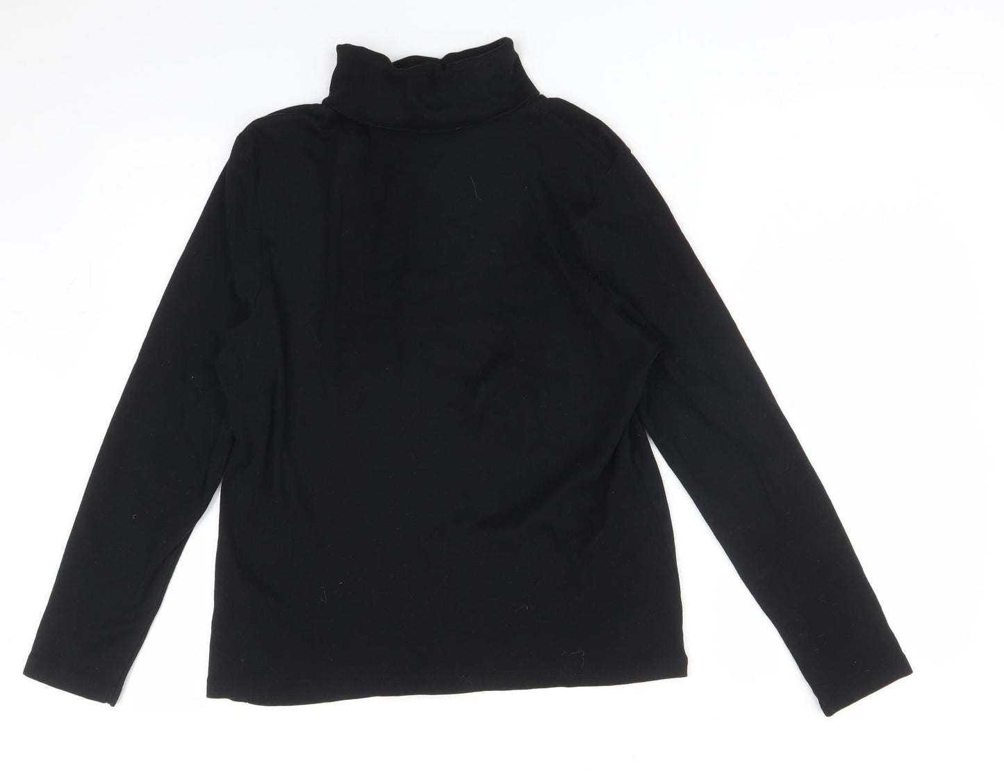 M&Co Womens Black   Basic T-Shirt Size 16