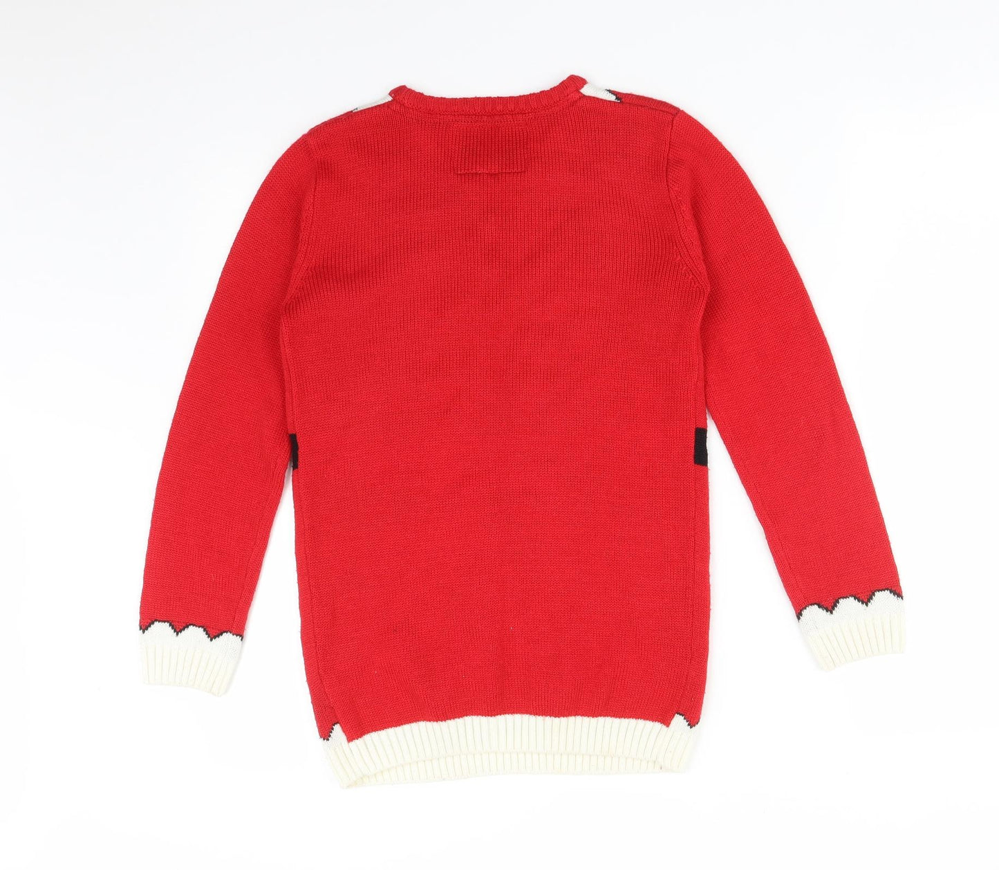 YOUNG DIMENSIONS Girls Red   Pullover Sweatshirt Size 10-11 Years  - CHRISTMAS MISS CLAUS
