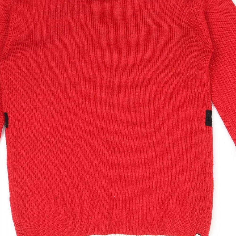YOUNG DIMENSIONS Girls Red   Pullover Sweatshirt Size 10-11 Years  - CHRISTMAS MISS CLAUS