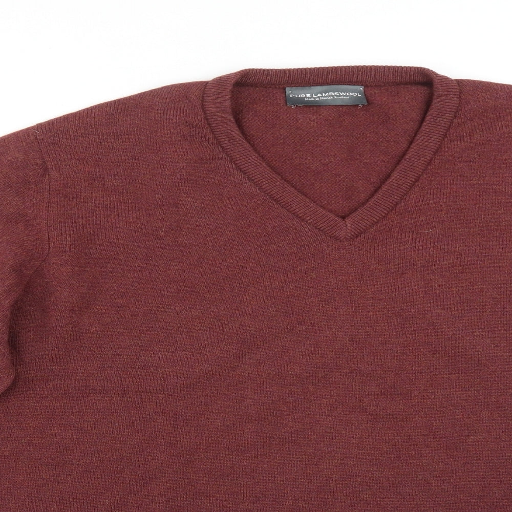 PURE LAMBSWOOL Mens Red   Pullover Sweatshirt Size M