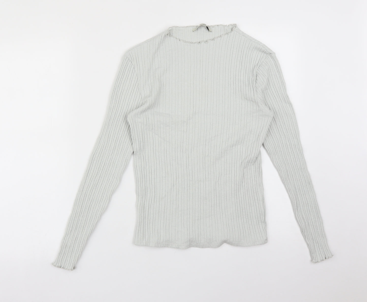 George Womens Grey Striped  Basic T-Shirt Size 12