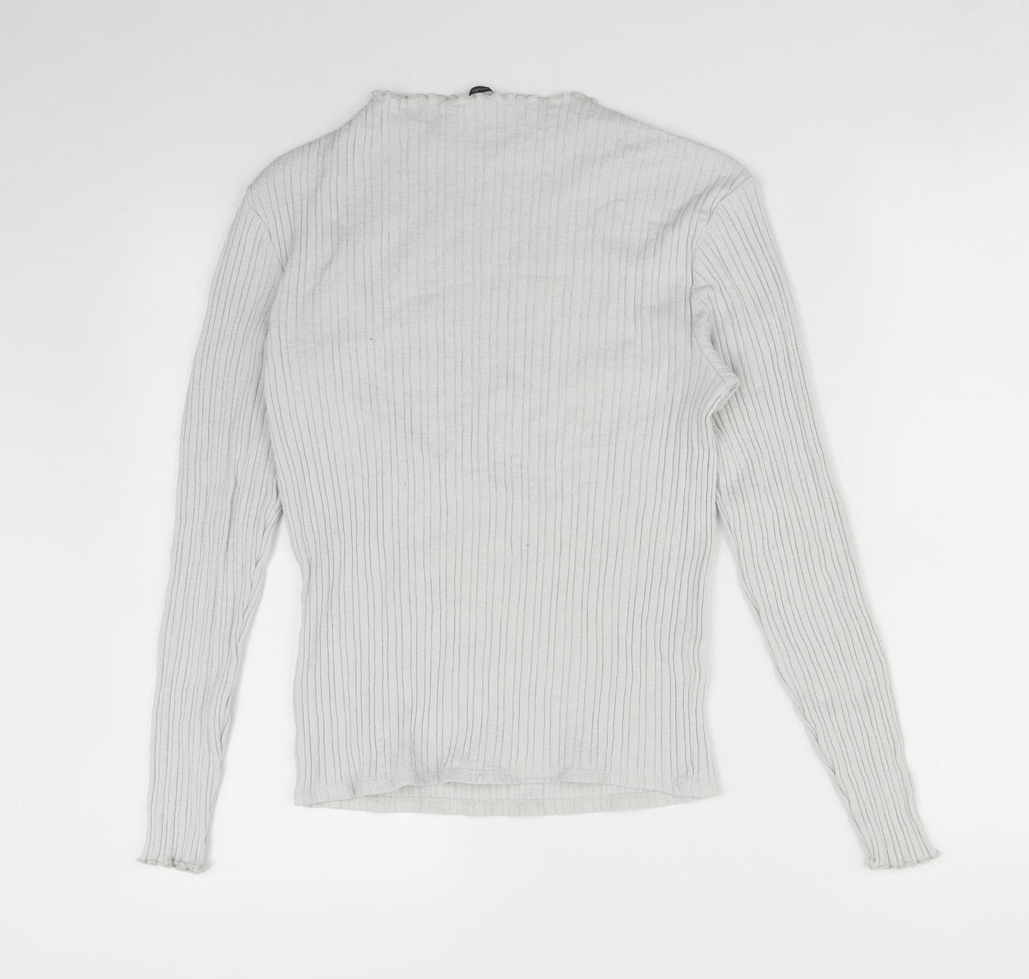 George Womens Grey Striped  Basic T-Shirt Size 12