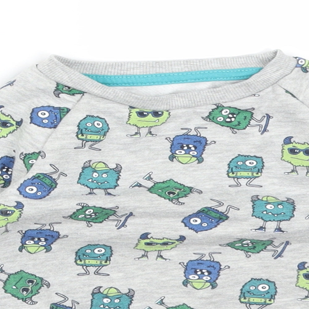 Primark Baby Multicoloured Animal Print  Pullover Jumper Size 9-12 Months  - MONSTER