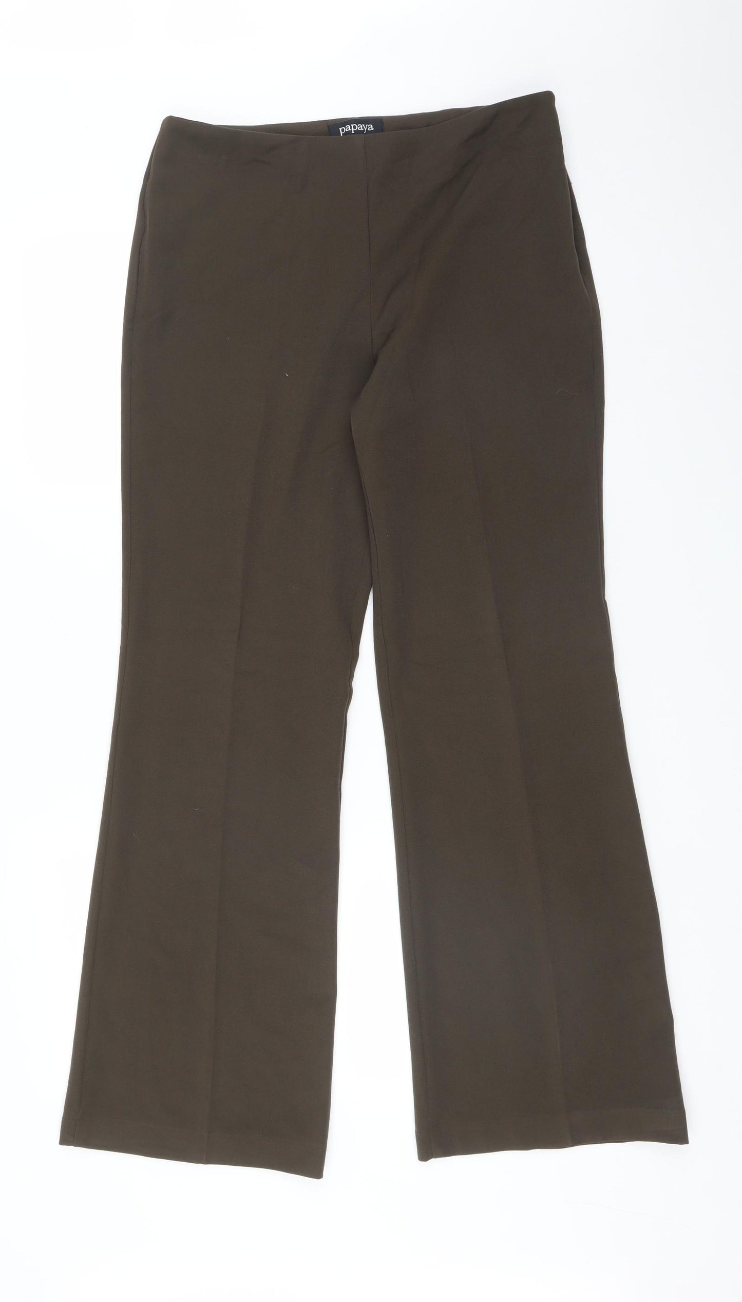 Papaya Womens Brown   Trousers  Size 12 L30 in