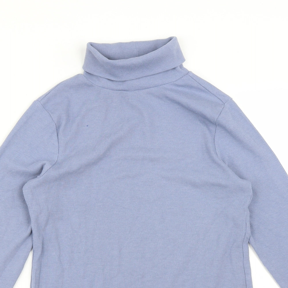 George Womens Purple Striped  Basic T-Shirt Size 10