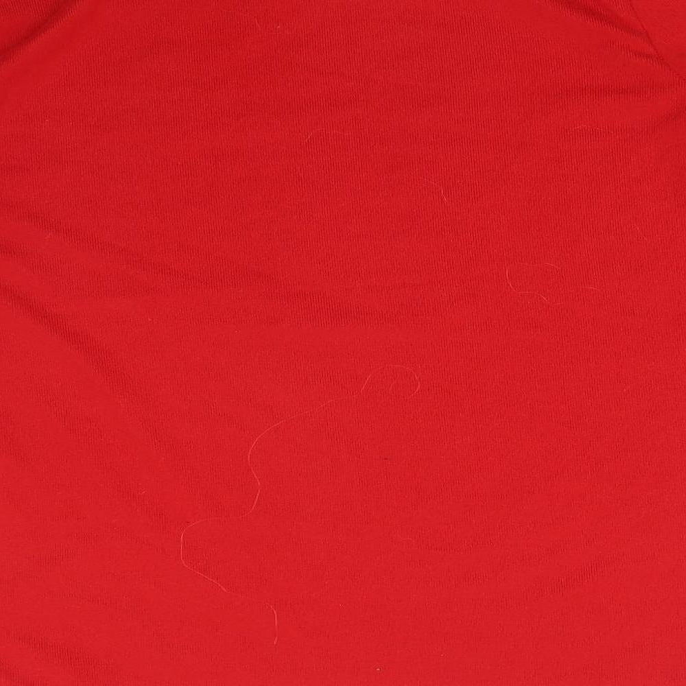 LOVE TEES Womens Red   Basic T-Shirt Size 14