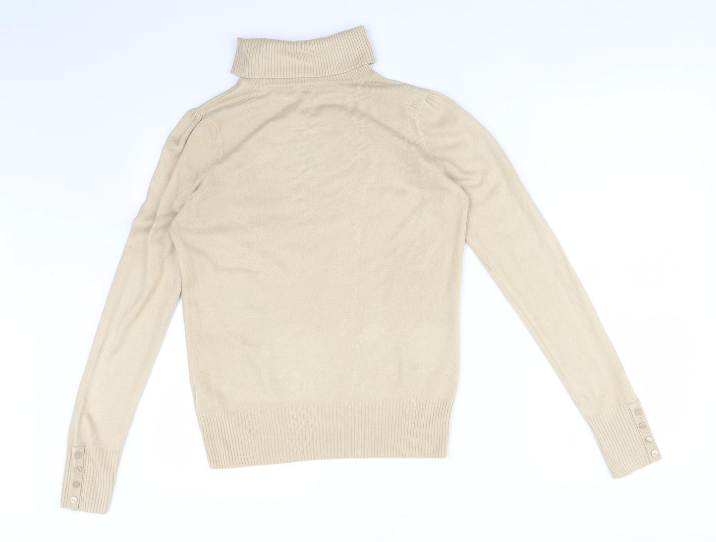 M&S Womens Beige   Basic T-Shirt Size 8