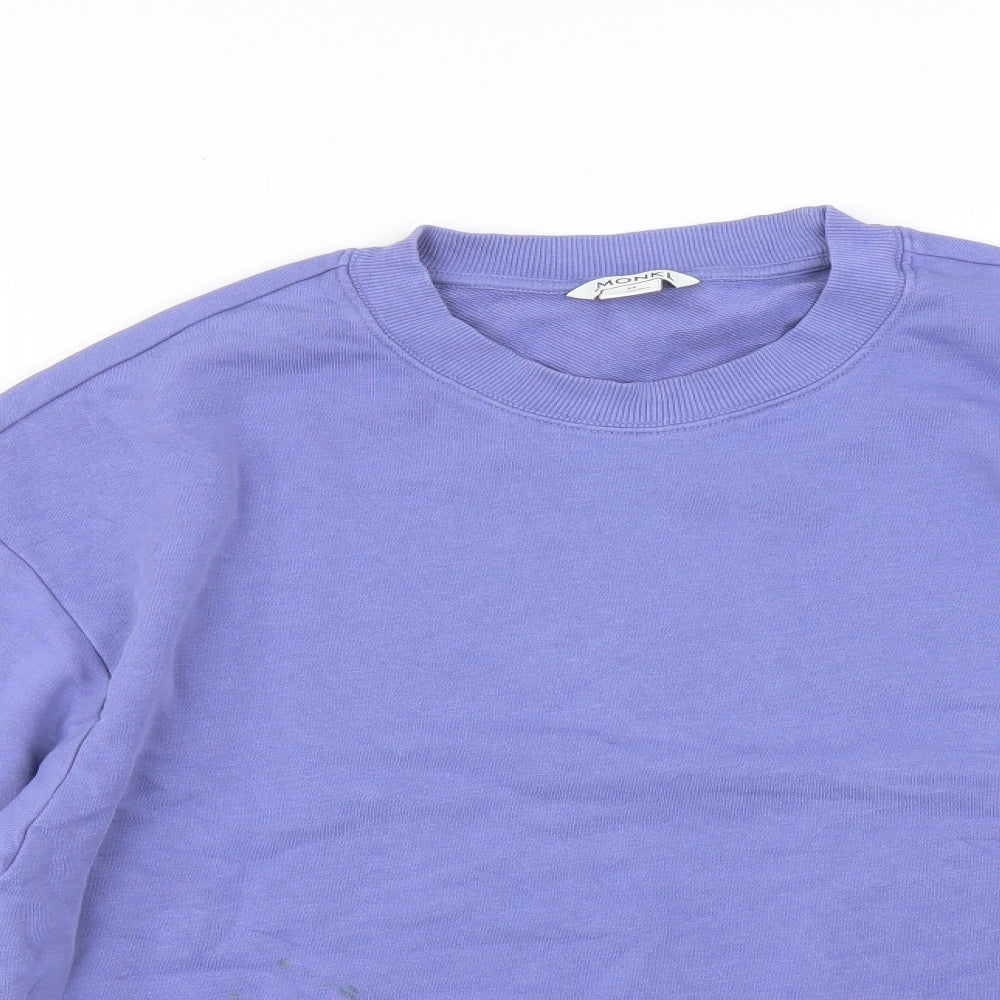 MONKL Womens Purple   Pullover Sweatshirt Size M