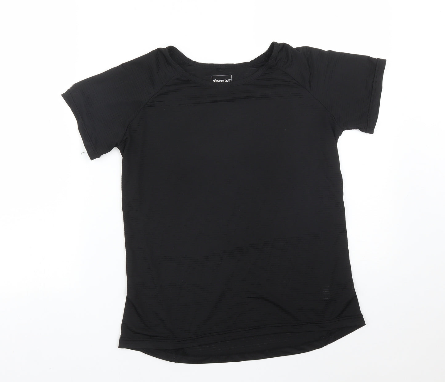 Primark Womens Black Striped  Basic T-Shirt Size 10