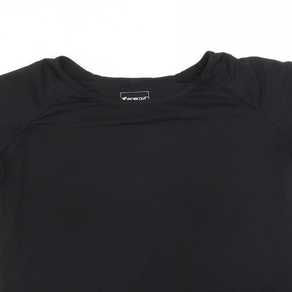 Primark Womens Black Striped  Basic T-Shirt Size 10