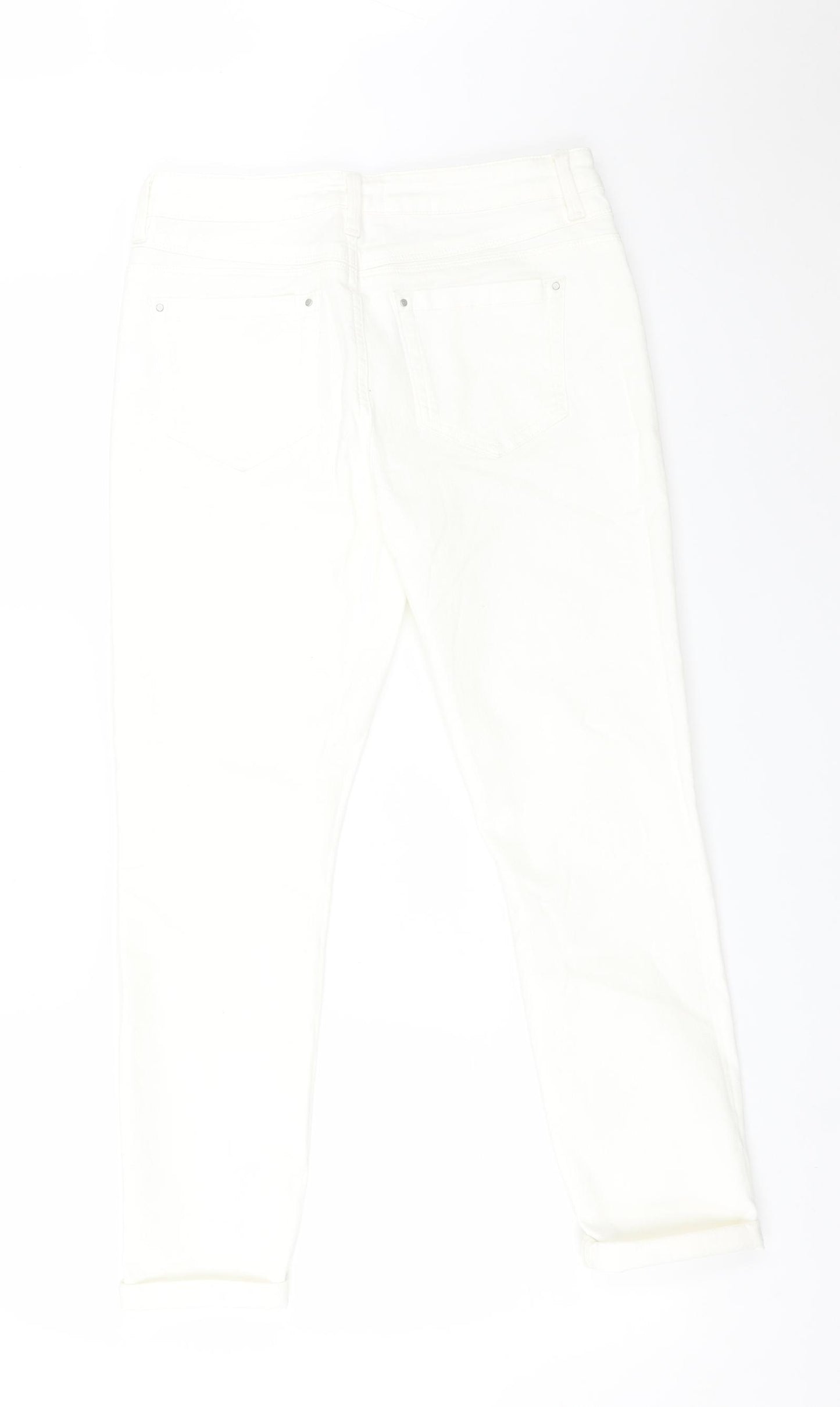 Mint Velvet Womens White   Straight Jeans Size 12 L26 in