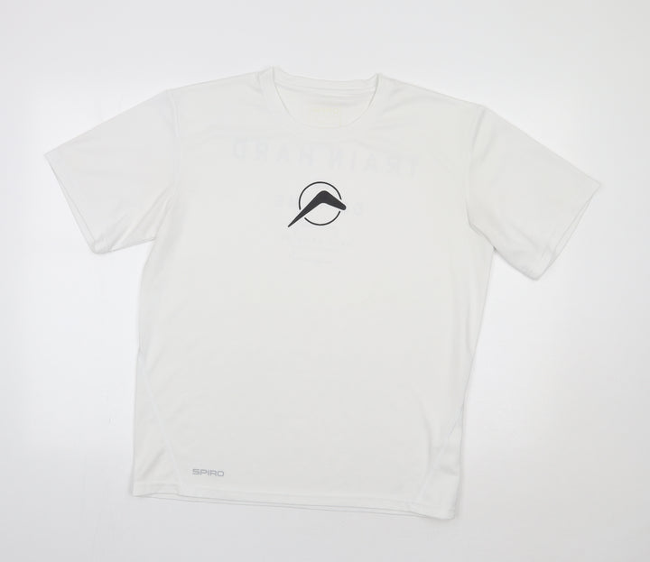 SPIRO Mens White Basic T-Shirt Size M