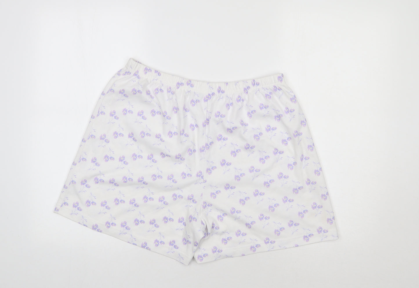 Preworn Womens White Floral   Pyjama Pants Size 16