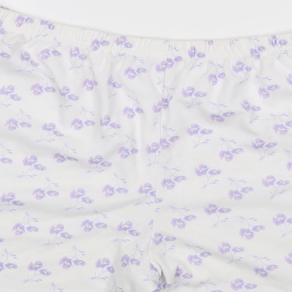 Preworn Womens White Floral   Pyjama Pants Size 16