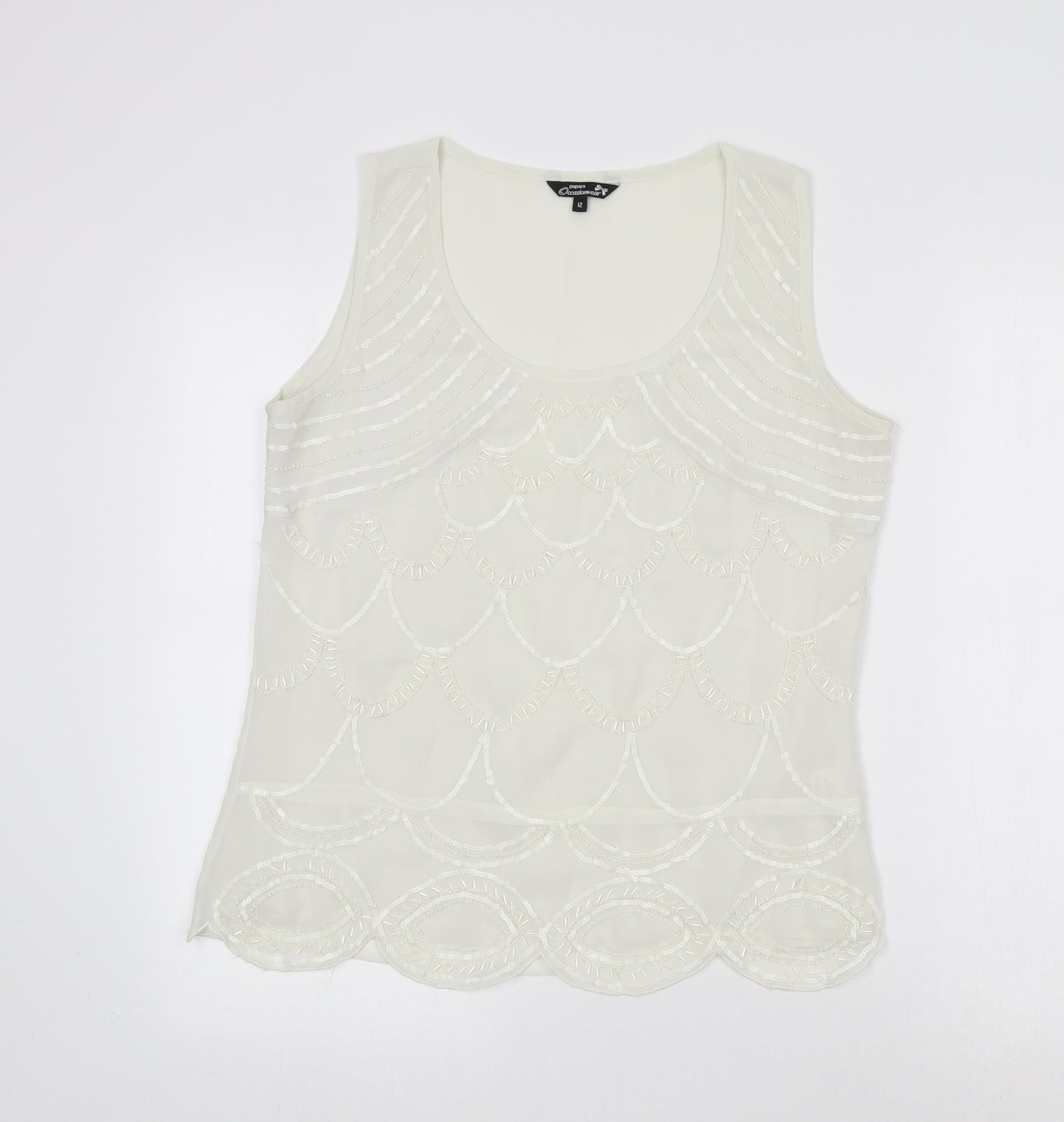 Papaya Womens Ivory   Basic Tank Size 12