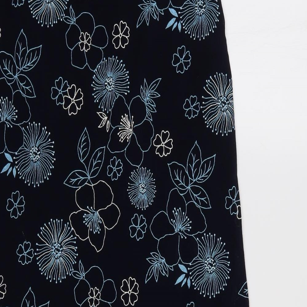 Preworn Womens Blue Floral  Maxi Skirt Size 16