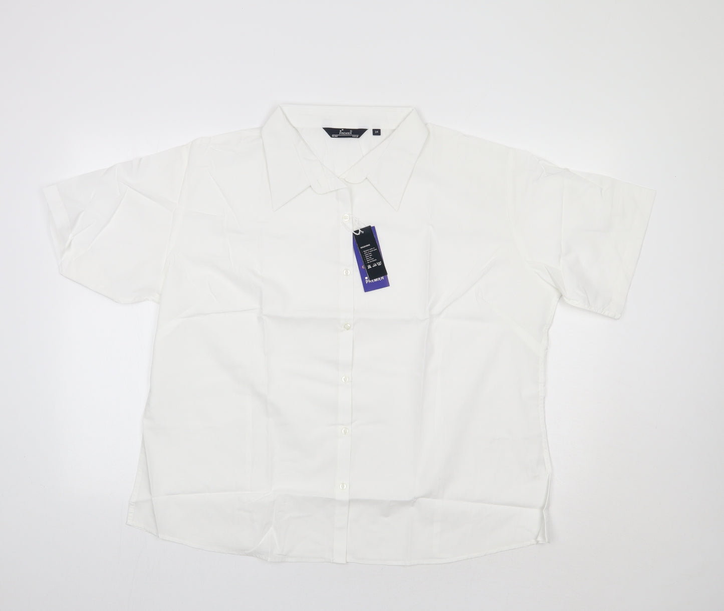 Premier Womens White   Basic Button-Up Size 24