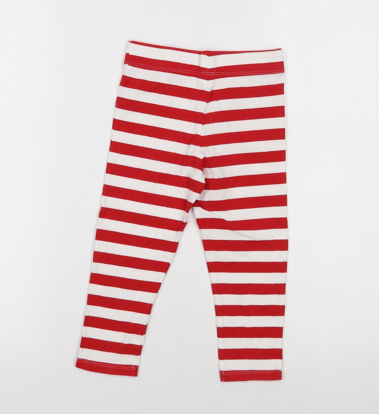 F&F Baby Red Striped  Jogger Leggings Size 18-24 Months