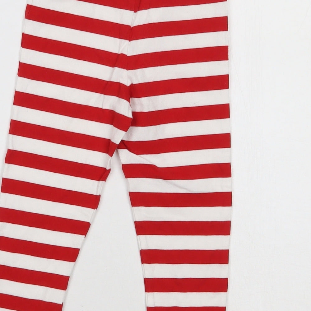 F&F Baby Red Striped  Jogger Leggings Size 18-24 Months