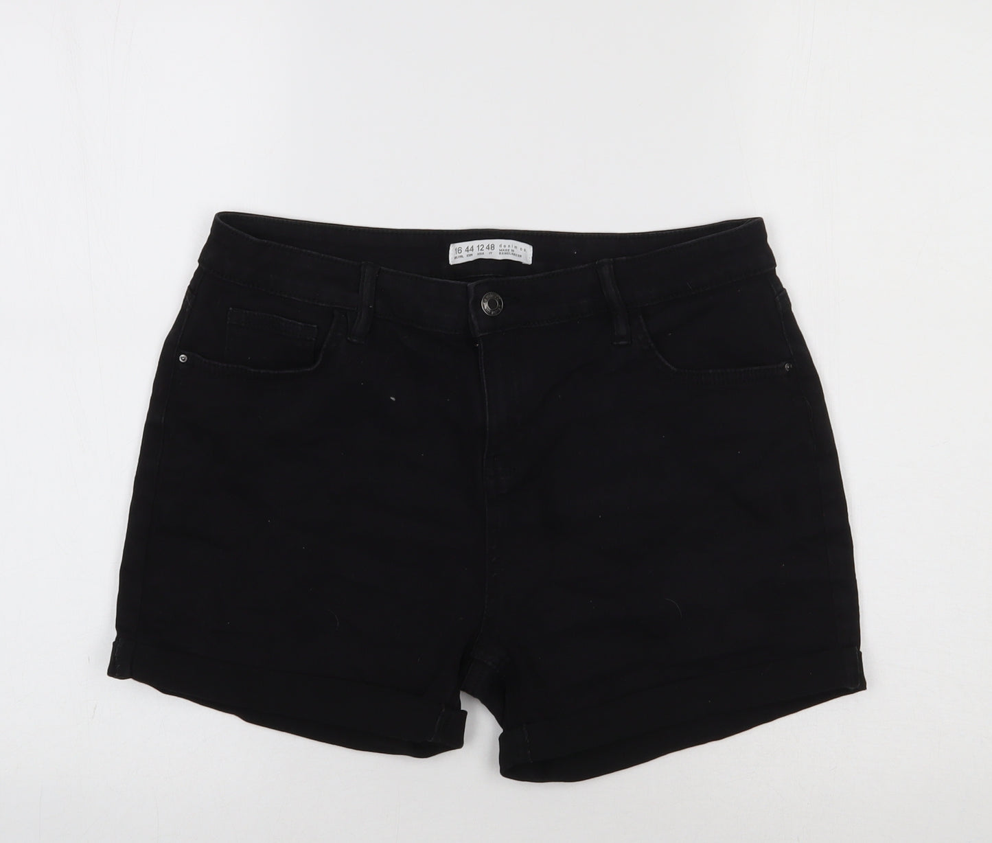 Primark Womens Black   Chino Shorts Size 16