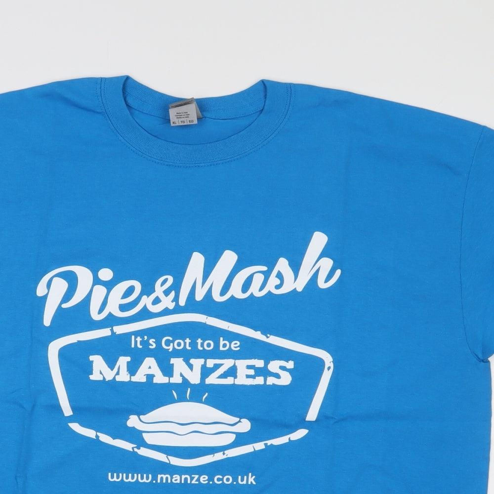 Gildan Mens Blue    T-Shirt Size XL