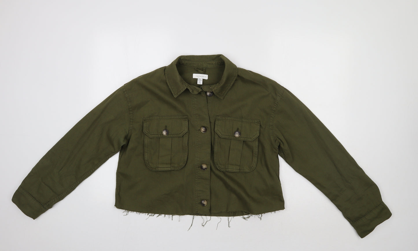 Topshop Womens Green   Jacket  Size M