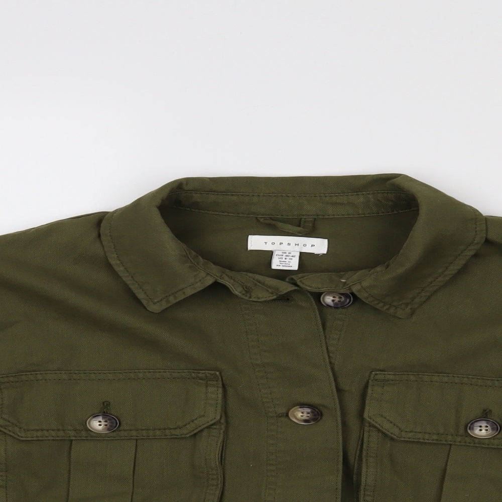Topshop Womens Green   Jacket  Size M