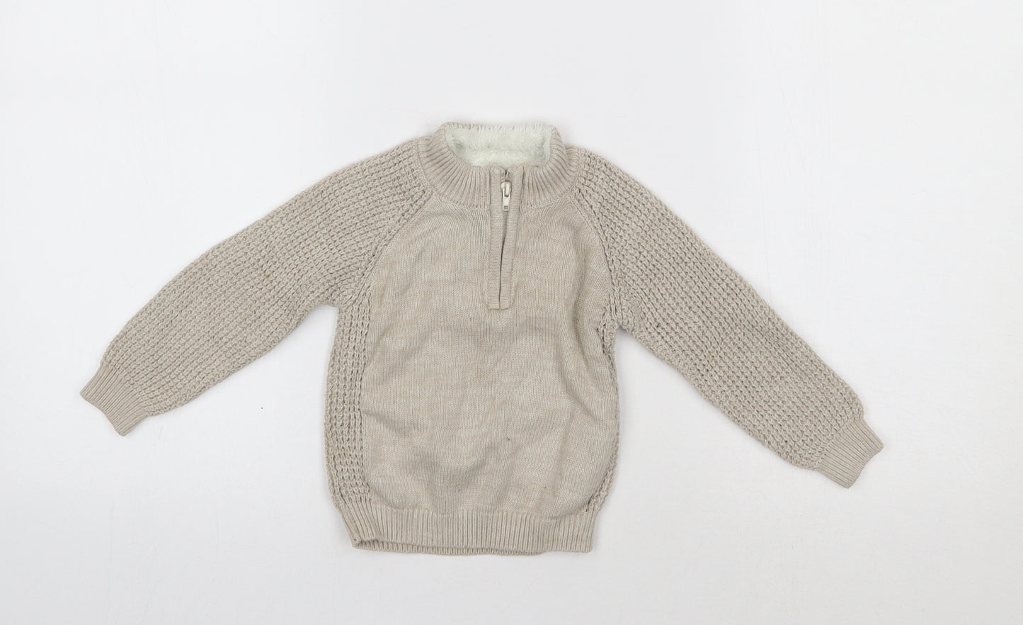 Primark Baby Beige   Full Zip Jumper Size 9-12 Months