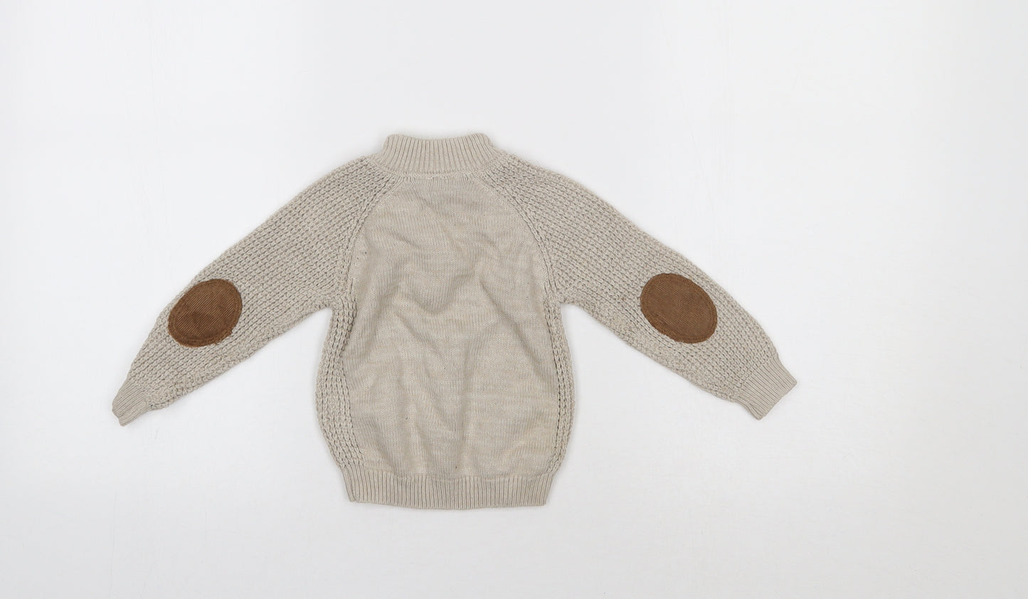 Primark Baby Beige   Full Zip Jumper Size 9-12 Months