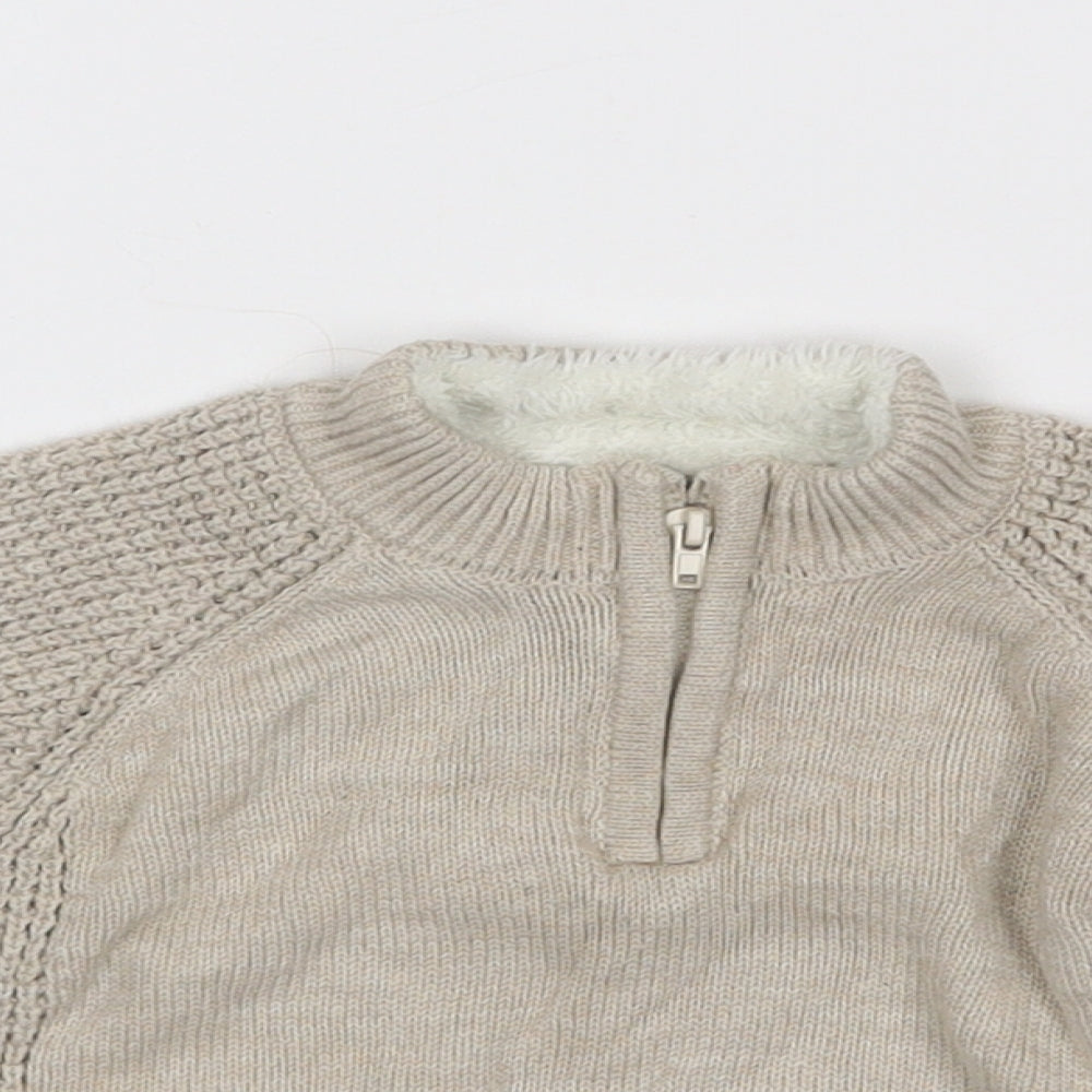 Primark Baby Beige   Full Zip Jumper Size 9-12 Months