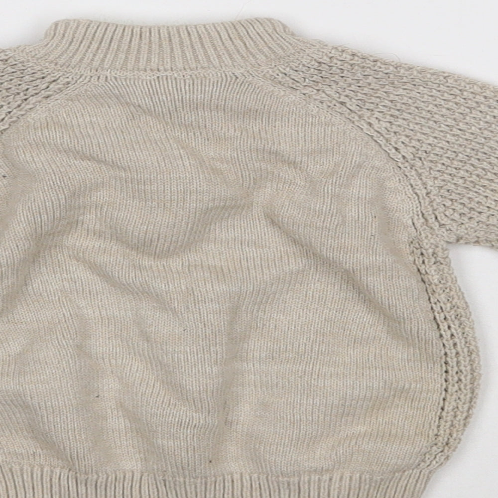 Primark Baby Beige   Full Zip Jumper Size 9-12 Months