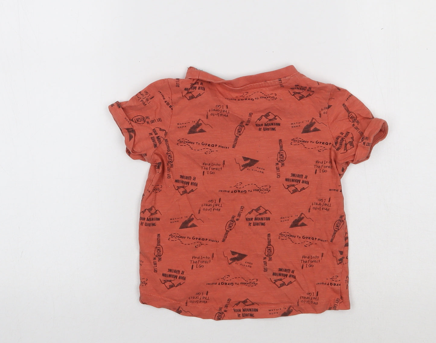 Nutmeg Baby Orange   Basic T-Shirt Size 12-18 Months
