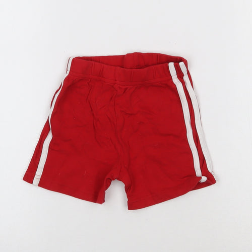 George Baby Red Striped  Jogger Trousers Size 12-18 Months