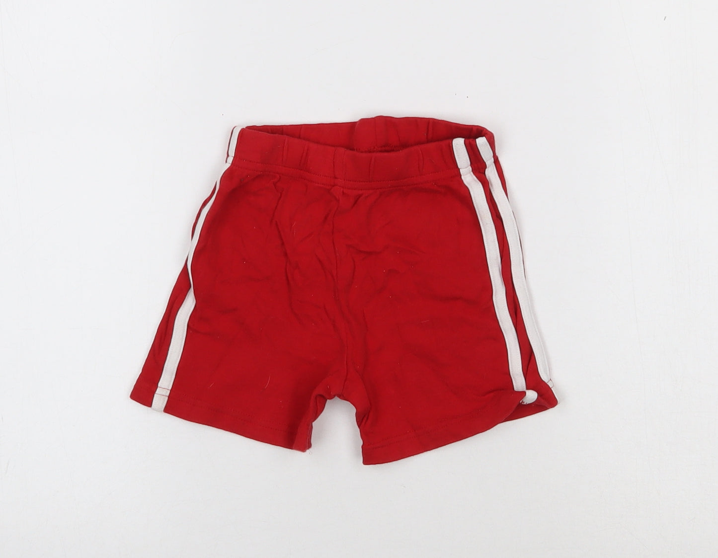 George Baby Red Striped  Jogger Trousers Size 12-18 Months