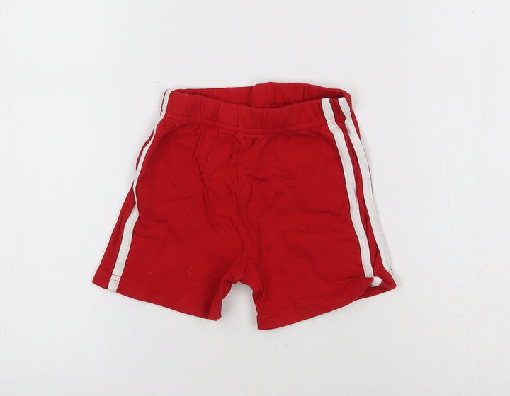 George Baby Red Striped  Jogger Trousers Size 12-18 Months