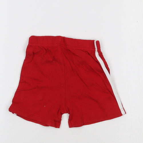 George Baby Red Striped  Jogger Trousers Size 12-18 Months