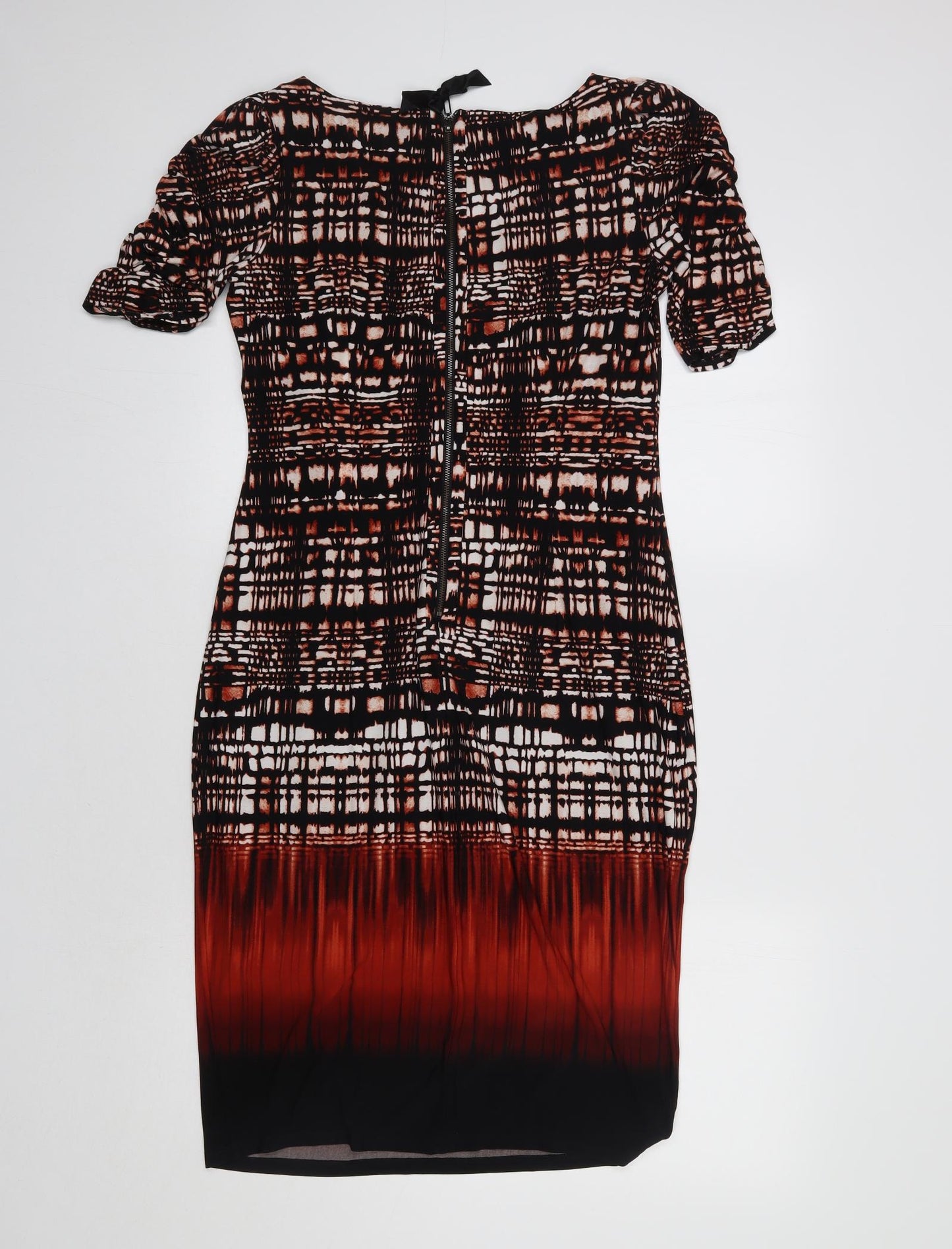 M&S Womens Black Geometric  A-Line  Size 14