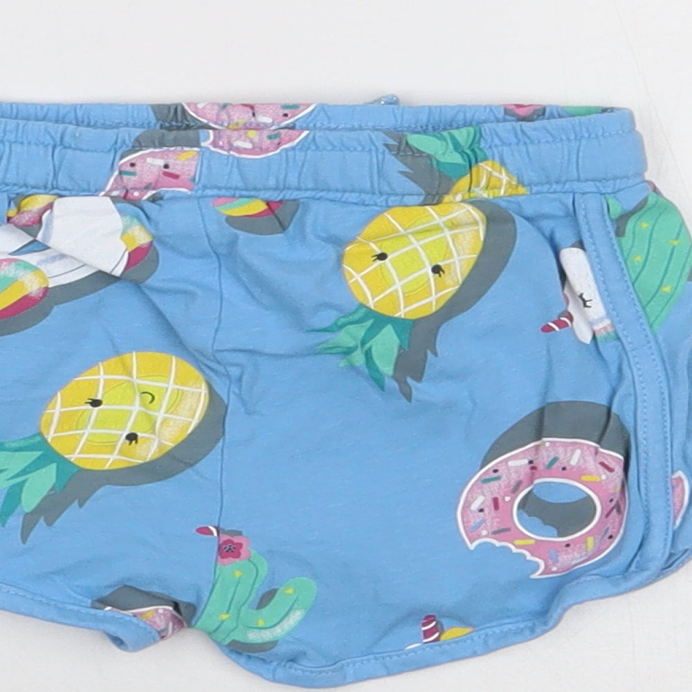 F&F Baby Blue Geometric  Jogger Trousers Size 18-24 Months  - Unicorn Print