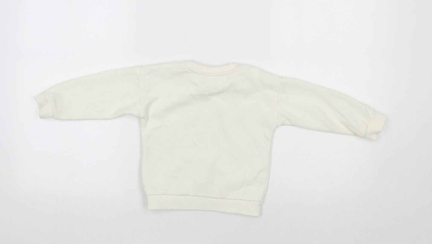 Primark Baby Ivory   Pullover Jumper Size 18-24 Months  - Bunny