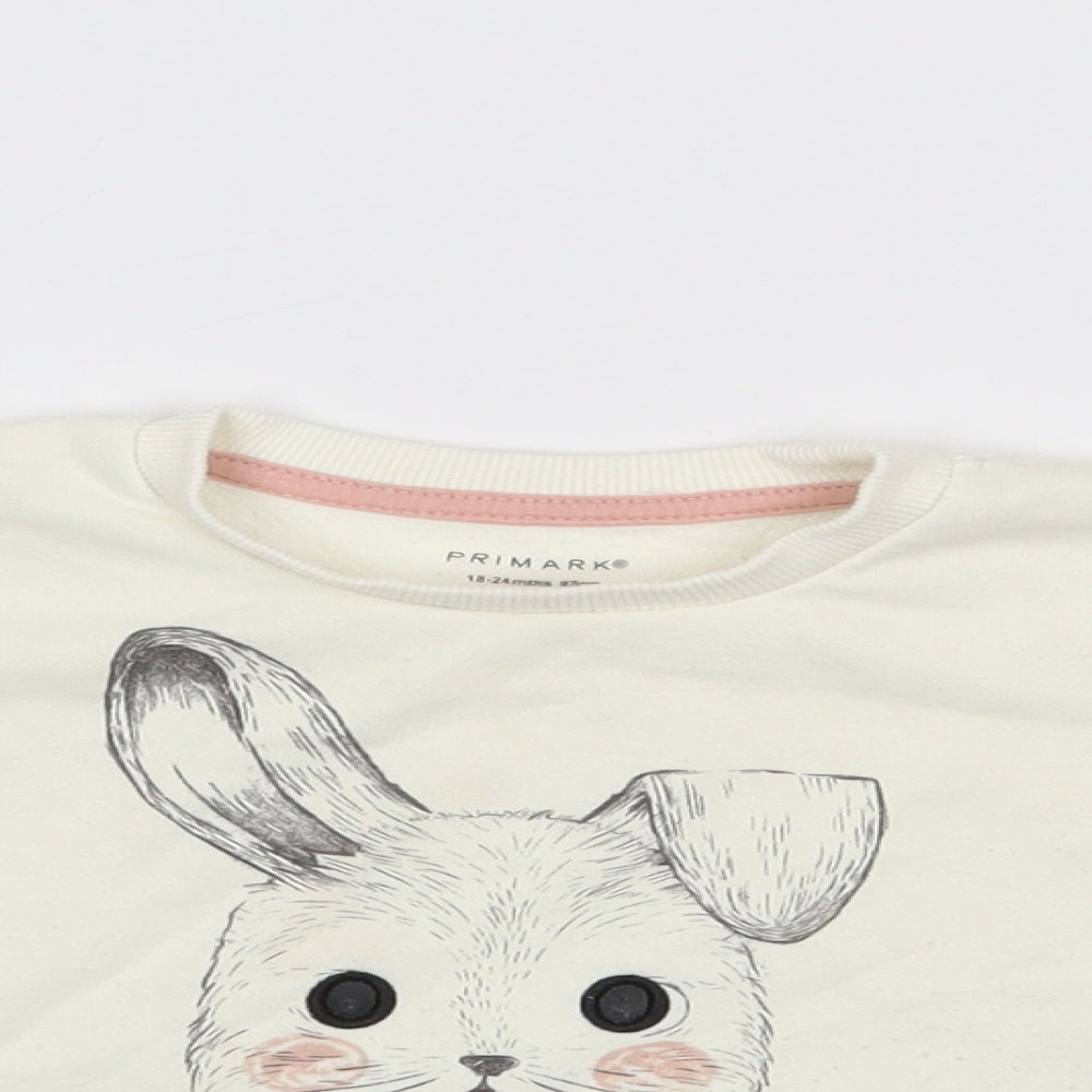 Primark Baby Ivory   Pullover Jumper Size 18-24 Months  - Bunny