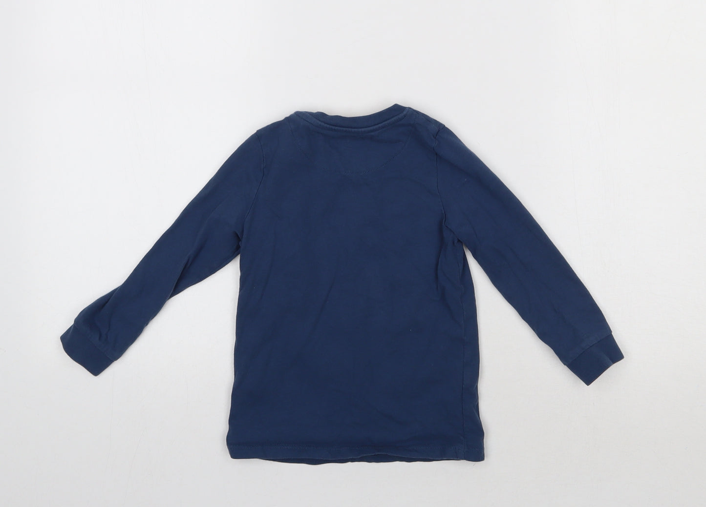 M&S Girls Blue   Basic T-Shirt Size 2-3 Years  - Rainbow