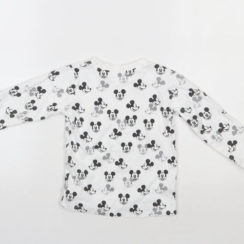 George Girls White Polka Dot  Basic T-Shirt Size 2-3 Years  - Mickey Mouse