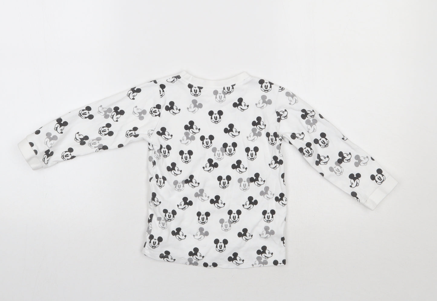 George Girls White Polka Dot  Basic T-Shirt Size 2-3 Years  - Mickey Mouse