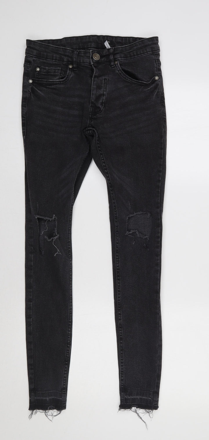 Brave Soul Womens Black Skinny Jeans Size 28 L30 in