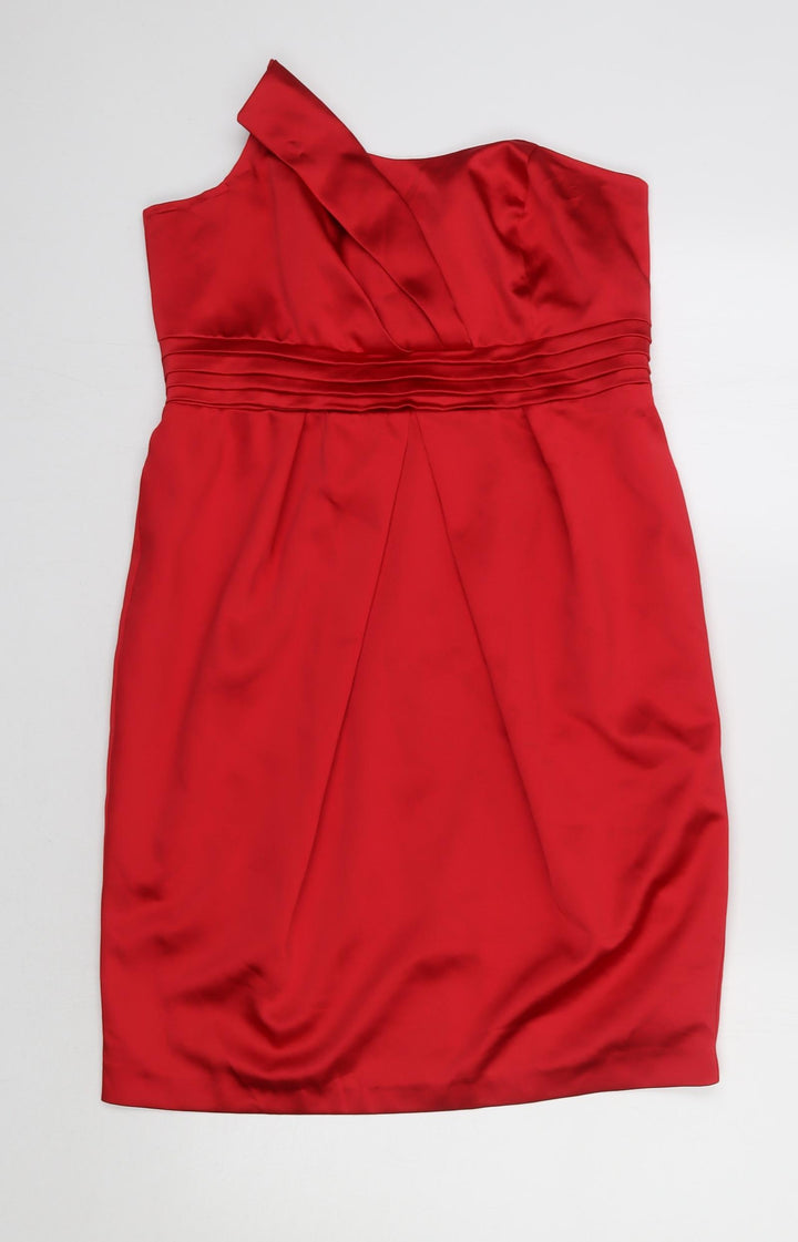 George Womens Red Satin Bodycon Size 14